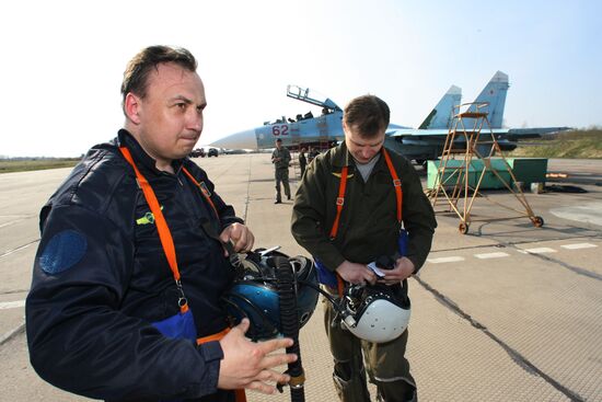 The Baltic Fleet Su-27 fighter squadron