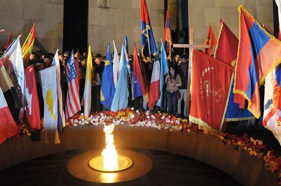 Procession in Memorial to Victims of Armenian Genocide