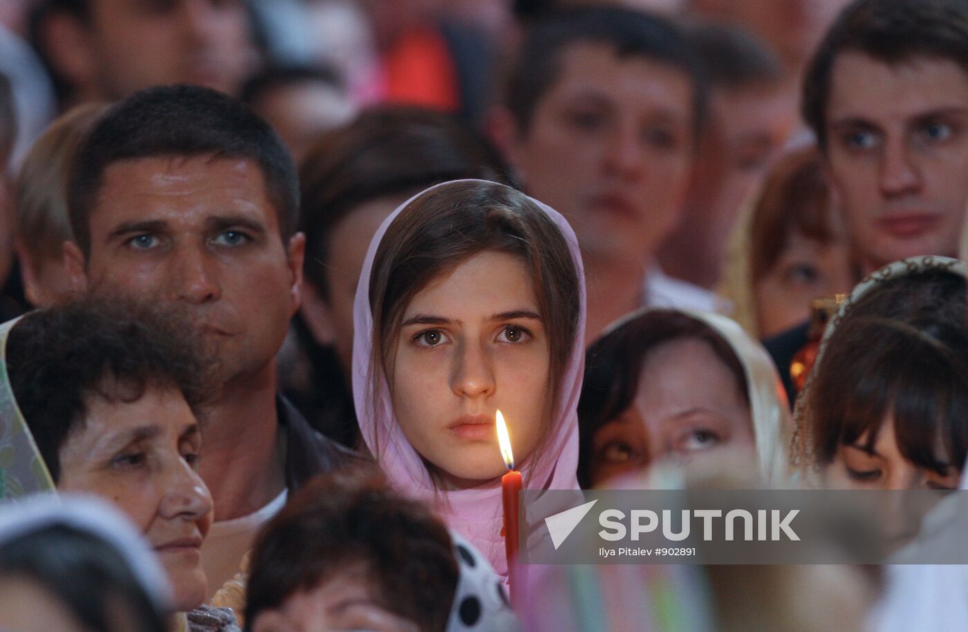 Easter service at Moscow's Christ the Savior Cathedral