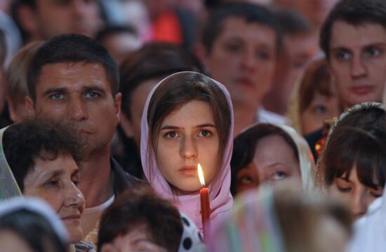 Easter service at Moscow's Christ the Savior Cathedral