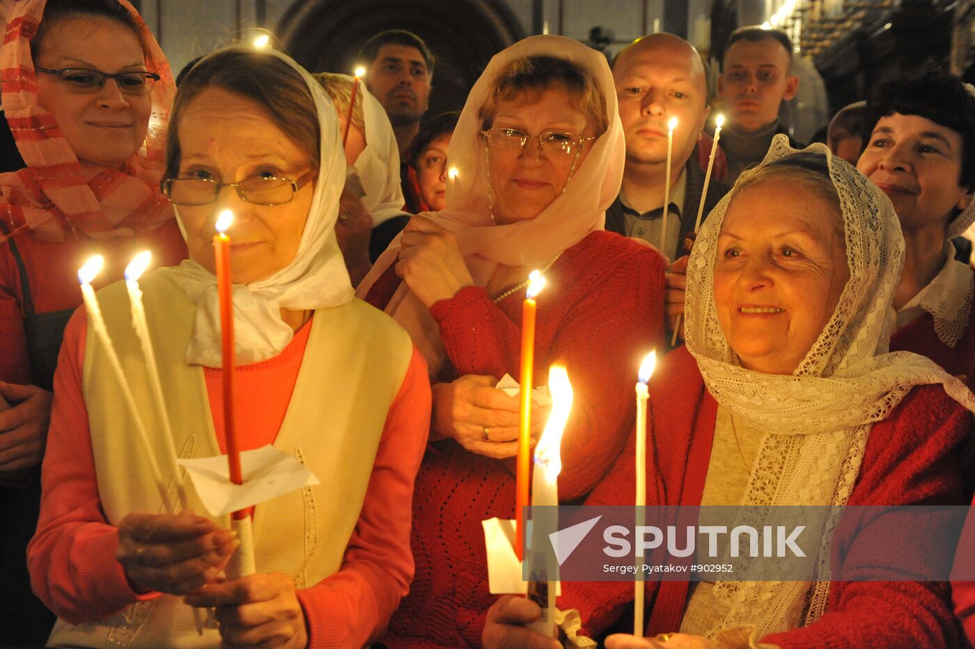 Easter service at Moscow's Christ the Savior Cathedral