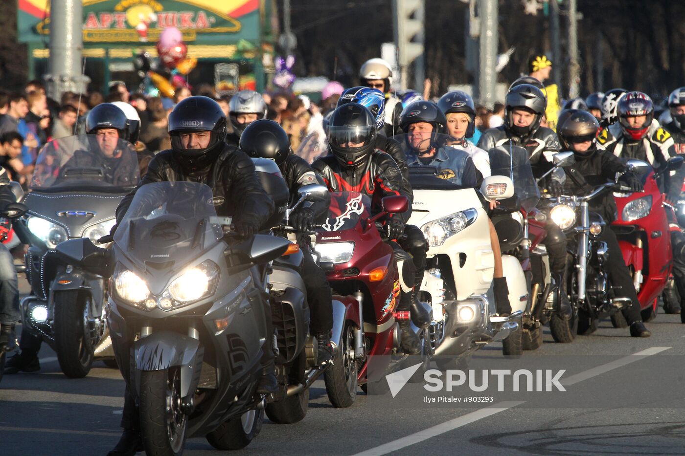 Opening of bike season in Moscow