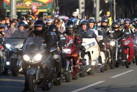 Opening of bike season in Moscow