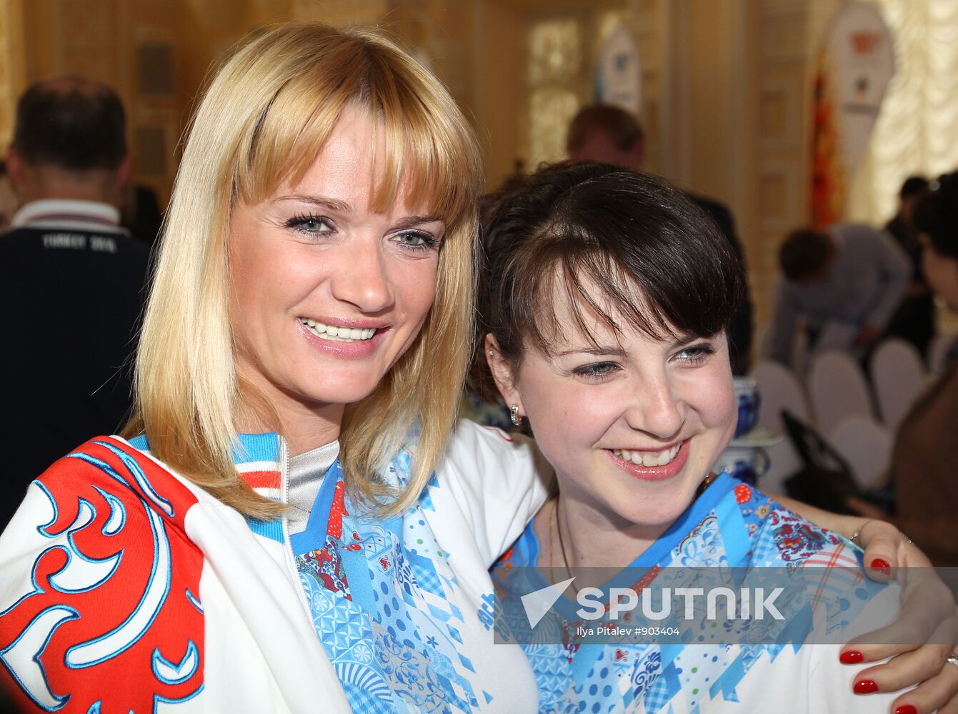 Svetlana Khorkina and Irina Slutskaya