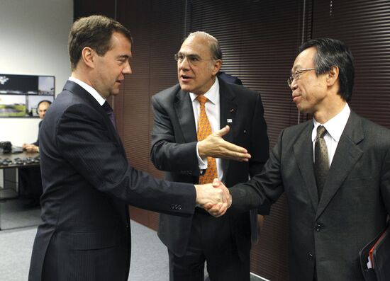 Dmitry Medvedev meets Secretary General of OECD Angel Guria