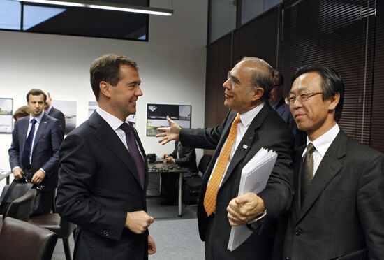 Dmitry Medvedev meets Secretary General of OECD Angel Guria