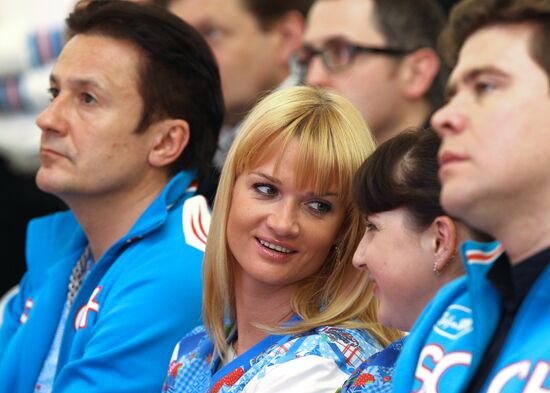 Oleg Menshikov, S. Khorkina, Irina Slutskaya and Denis Matsuev