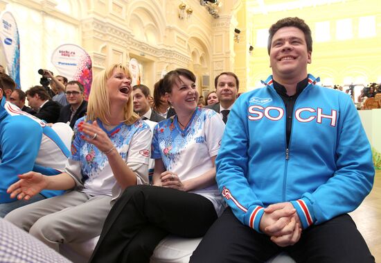 Denis Matsuev, Irina Slutskaya and Svetlana Khorkina