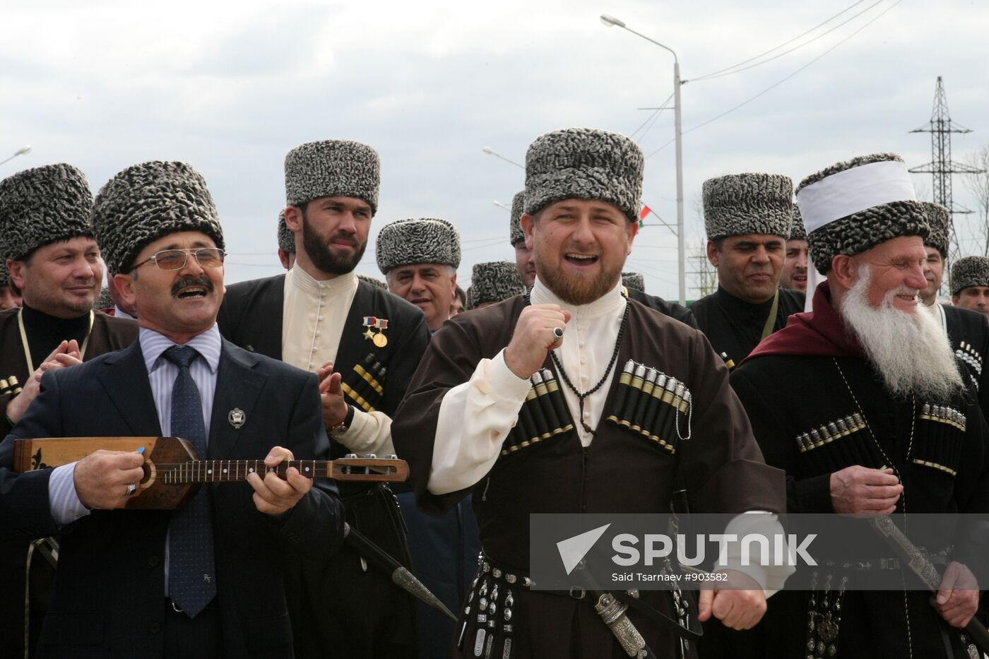 R. Kadyrov takes part in celebrations for Chechen Language Day