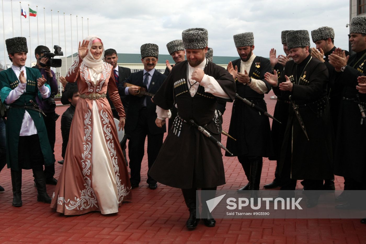 R. Kadyrov takes part in celebrations for Chechen Language Day