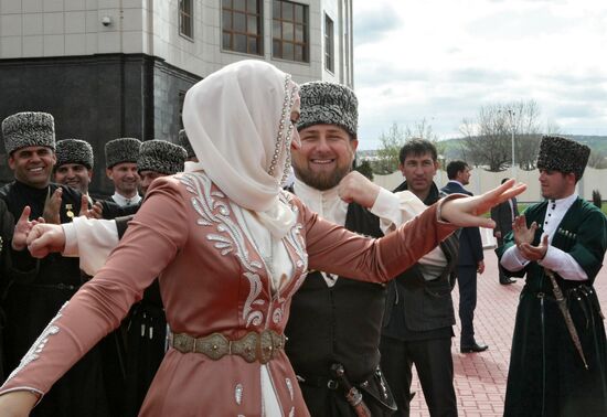 R. Kadyrov takes part in celebrations for Chechen Language Day