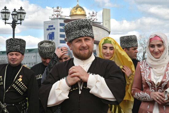 Ramzan Kadyrov attends celebrations on Day of Cechen language