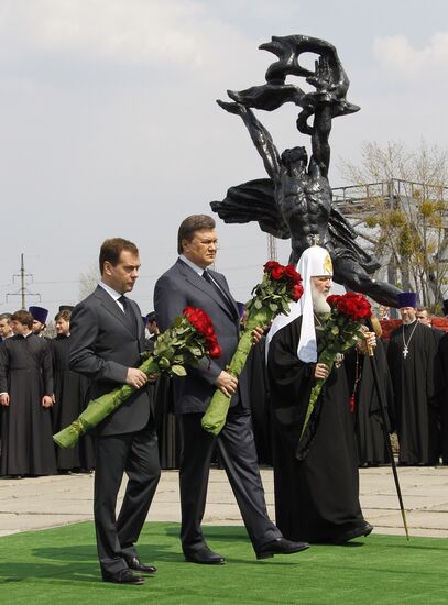 Dmitry Medvedev attends Chernobyl-commemorating events