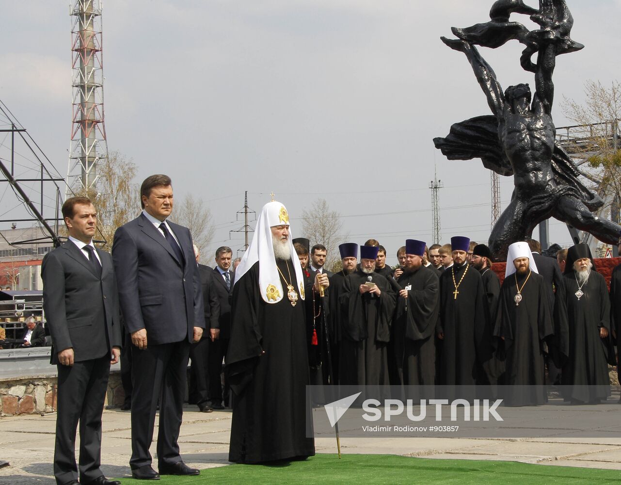 Dmitry Medvedev attends Chernobyl-commermorating events