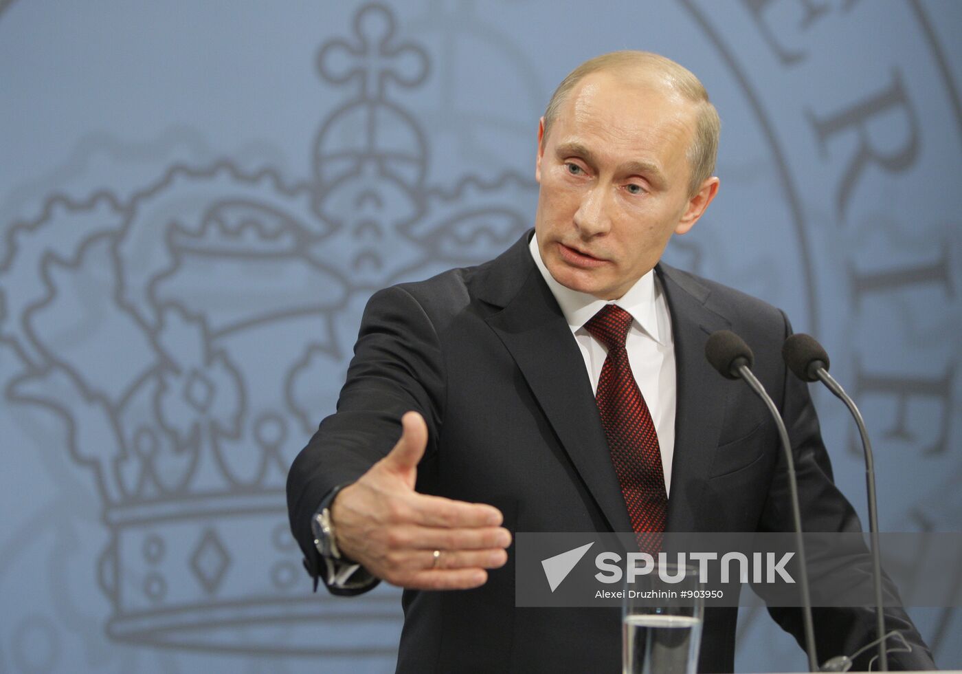 Vladimir Putin arrives in Denmark for one-day visit