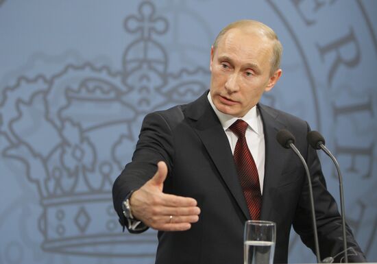 Vladimir Putin arrives in Denmark for one-day visit