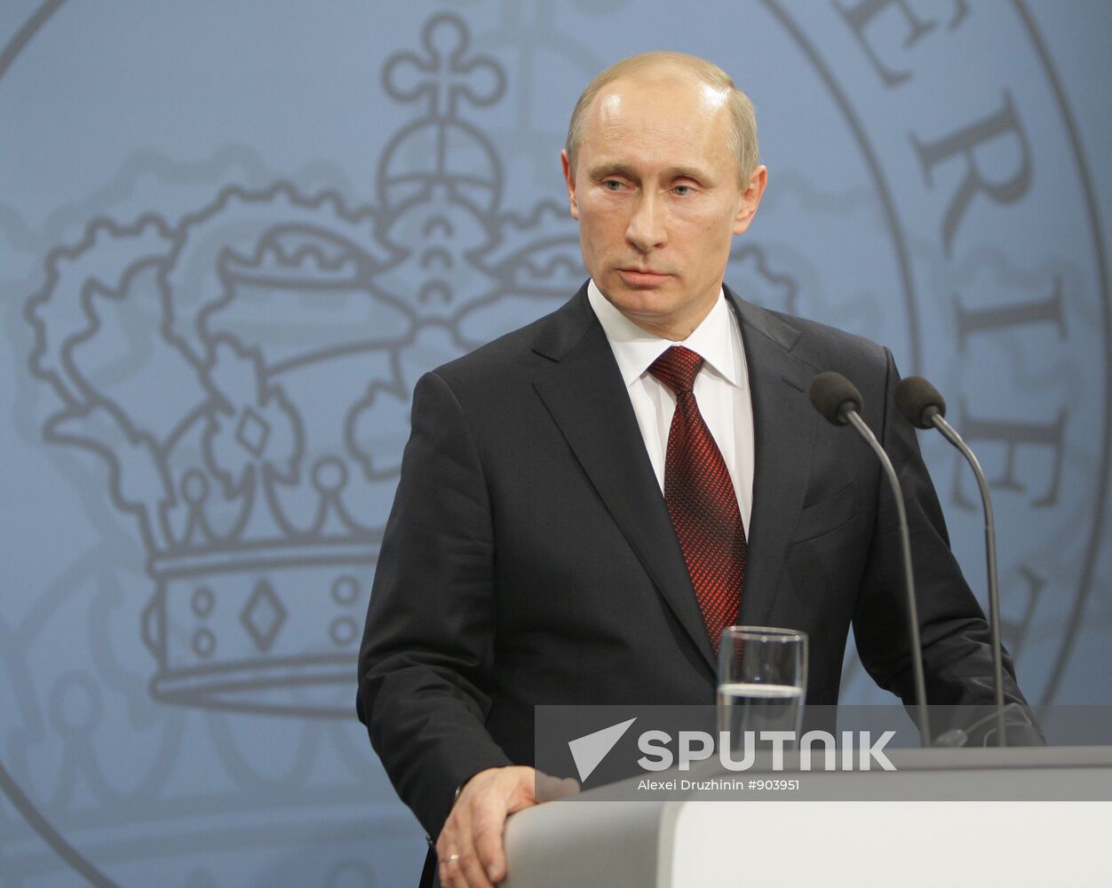 Vladimir Putin arrives in Denmark for one-day visit
