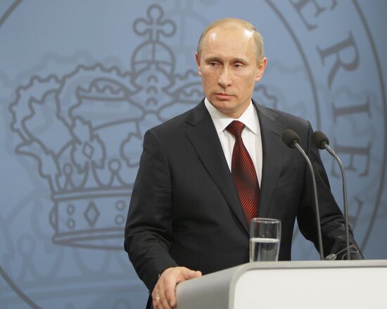 Vladimir Putin arrives in Denmark for one-day visit