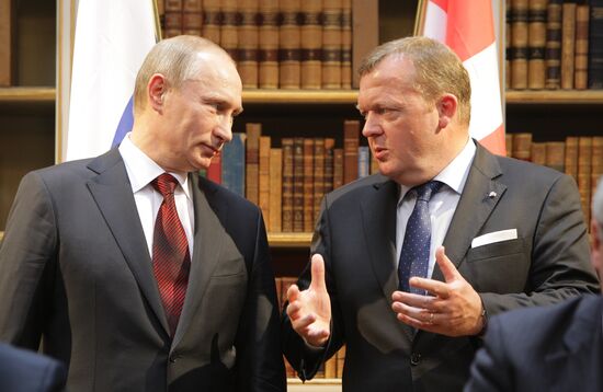 Vladimir Putin arives in Denmark for one-day visit