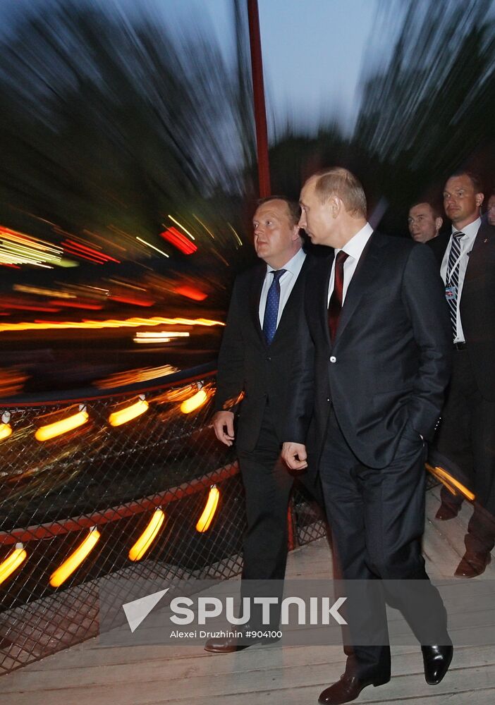 Russian Prime Minister Vladimir Putin visiting Denmark