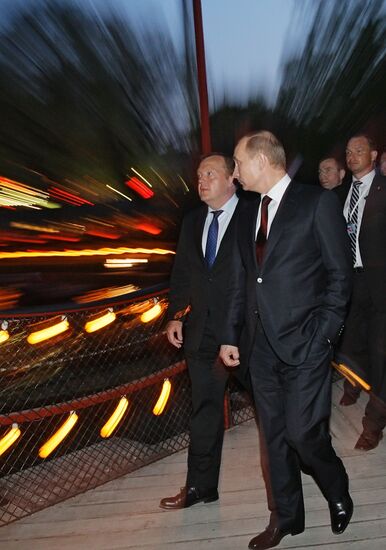 Russian Prime Minister Vladimir Putin visiting Denmark