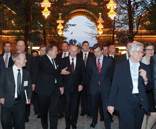 Russian Prime Minister Vladimir Putin visiting Denmark