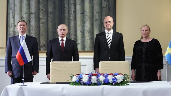 Vladimir Putin on working visit to Stockholm