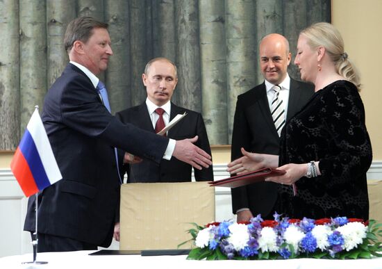 Vladimir Putin on working visit to Stockholm