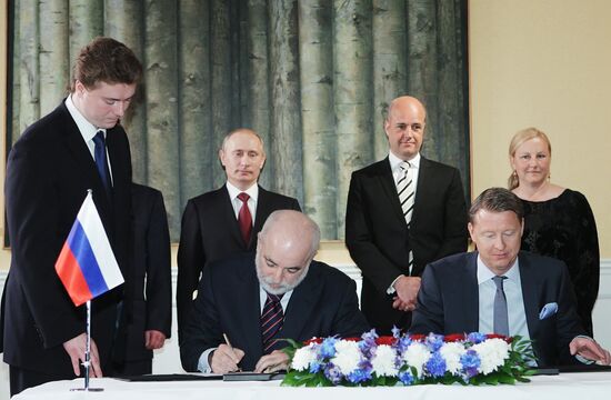Vladimir Putin on working visit to Stockholm