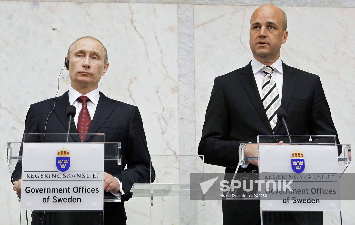 Russian Prime Minister Vladimir Putin visits Stockholm