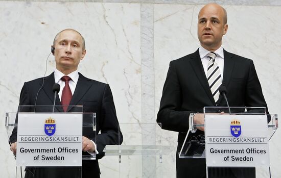 Russian Prime Minister Vladimir Putin visits Stockholm