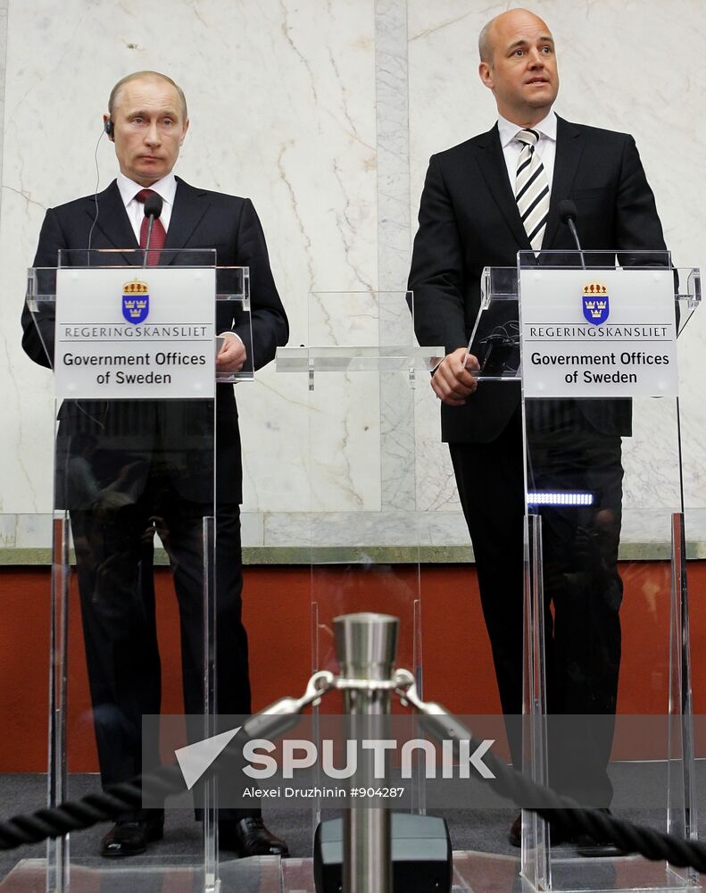 Russian Prime Minister Vladimir Putin visits Stockholm