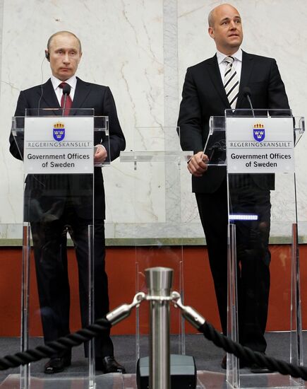 Russian Prime Minister Vladimir Putin visits Stockholm