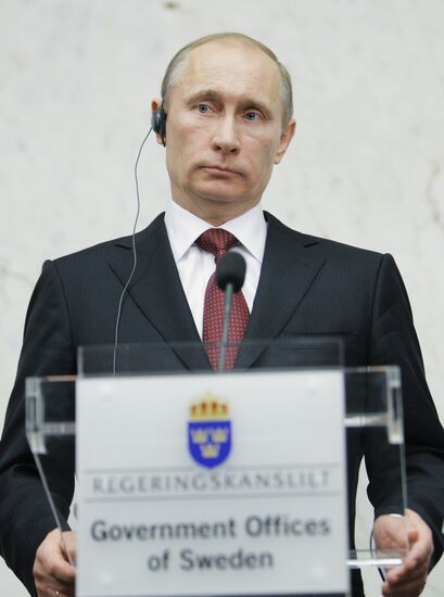 Russian Prime Minister Vladimir Putin visits Stockholm