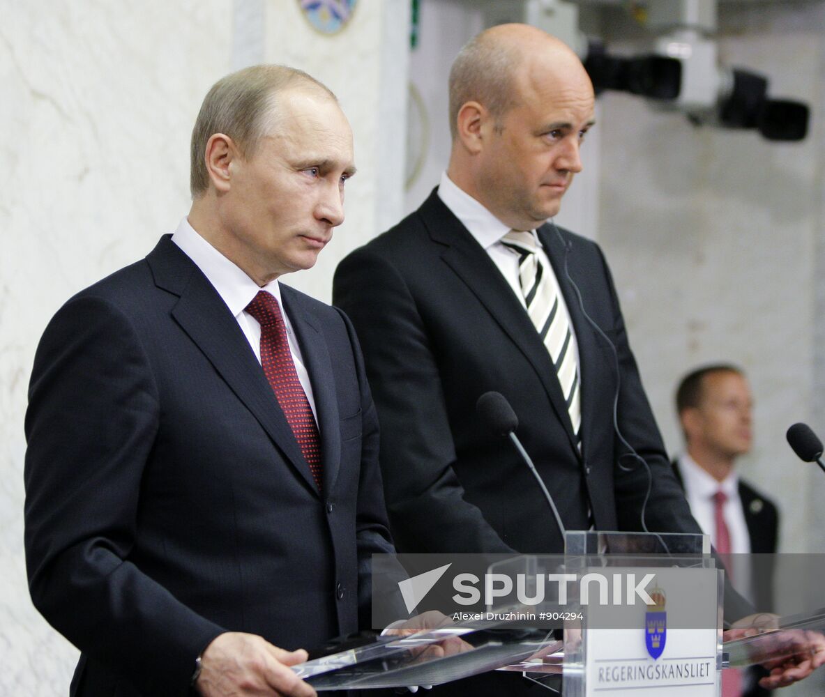 Russian Prime Minister Vladimir Putin visits Stockholm