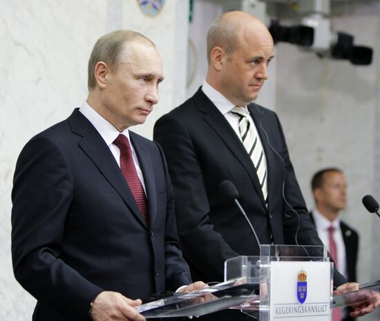 Russian Prime Minister Vladimir Putin visits Stockholm