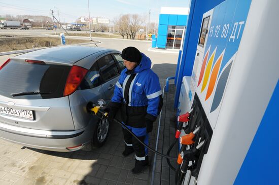 Gas station Gazpromneft in Chelyabinsk Region