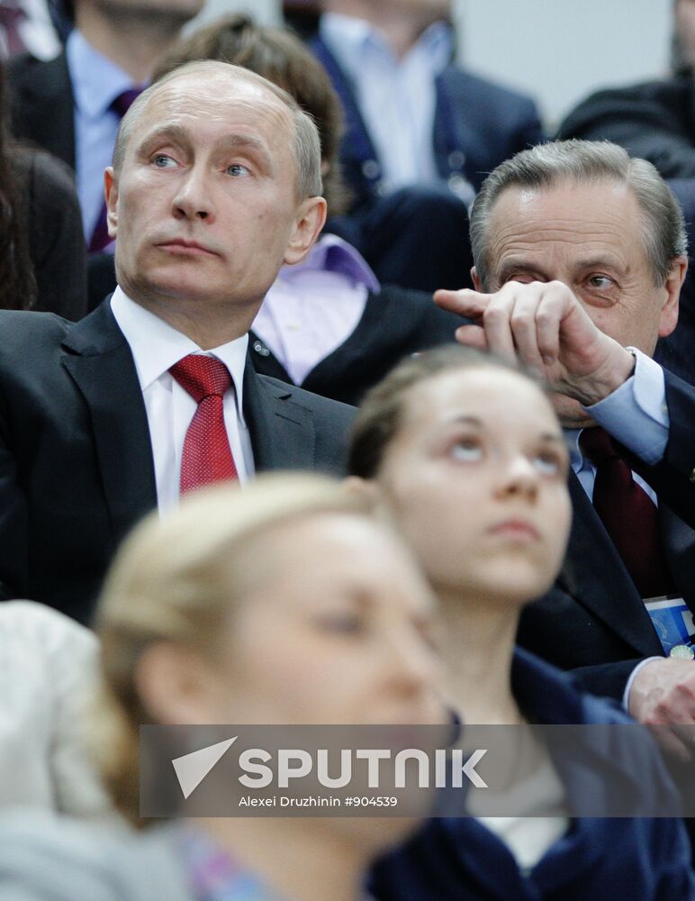 Vladimir Putin attends World Figure Skating Championships