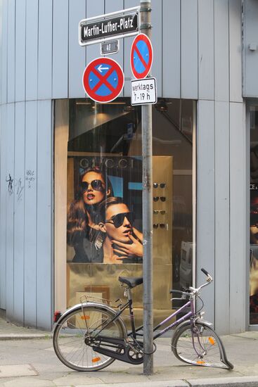 Shop window in a street of Dusseldorf