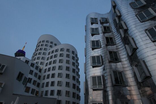 Modern architecture area in Dusseldorf