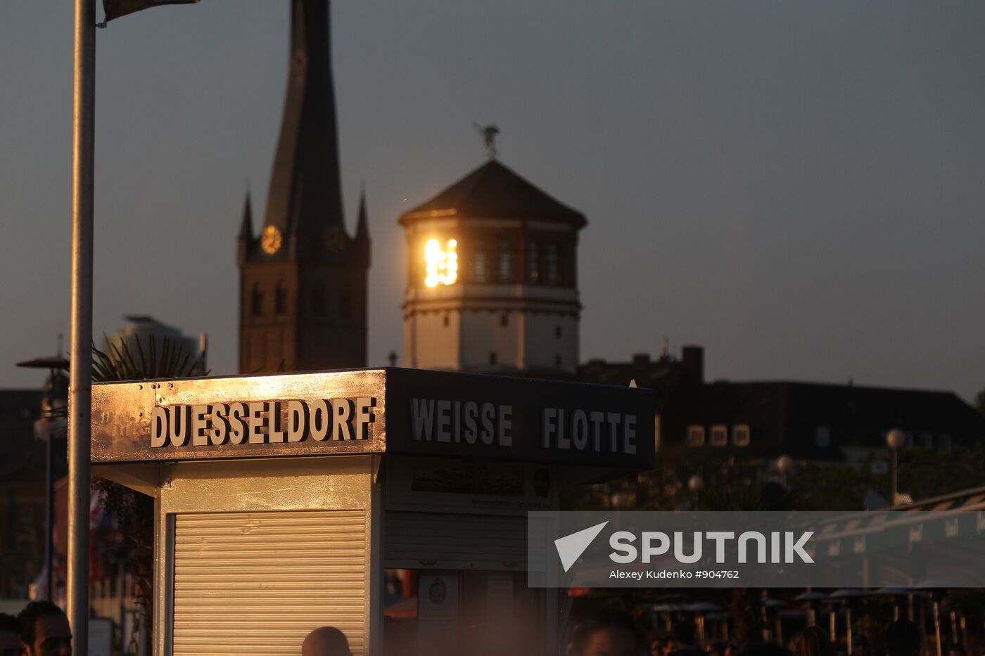 Old Town. Embankment in Dusseldorf