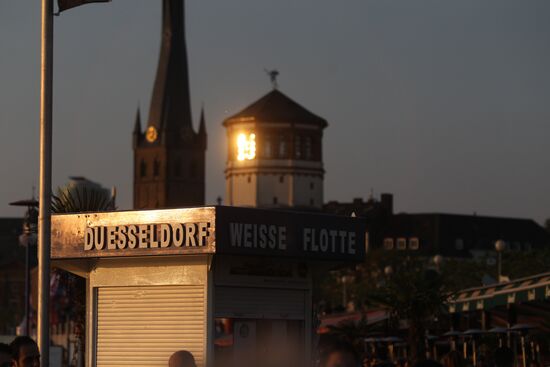 Old Town. Embankment in Dusseldorf