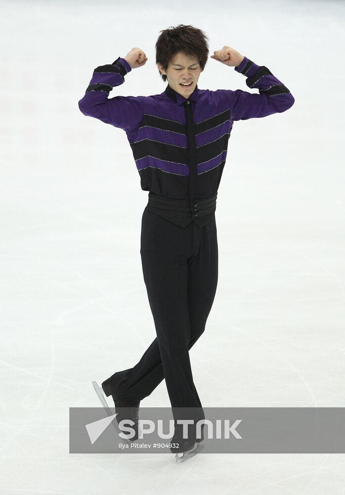 Japan's Takahiko Kozuka performing a free skating program at the World Figure Skating Championship 2011, Men's Events, in Moscow. Location: Russia, Moscow. Author: Ilya Pitalev/Sputnik. Takahiko Kozuka