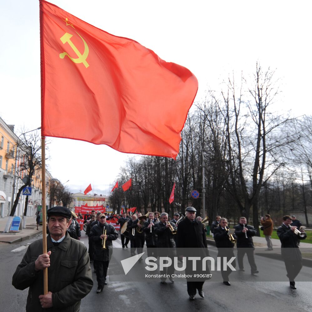 Labor Day march in Veliky Novgorod