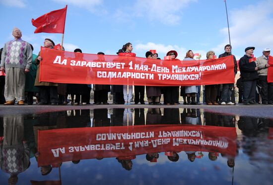 Labor Day march in Veliky Novgorod