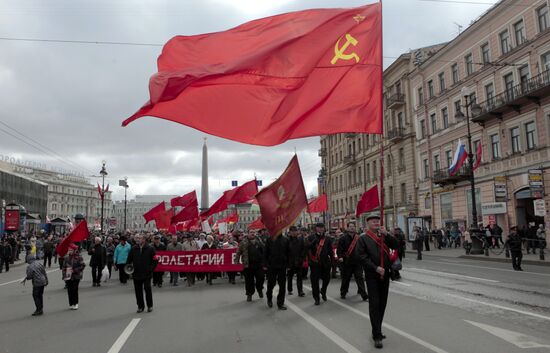 Labor Day demonstrations in St. Petersburg