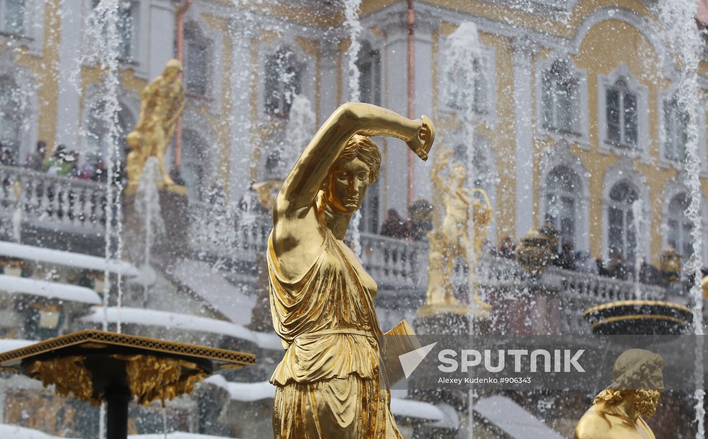 Fountain season opens at Peterhof