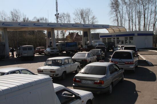 Gas station in Russia