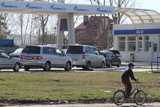 Gas station in Russia