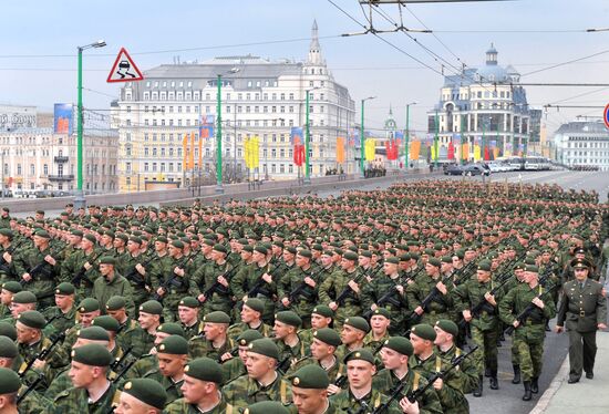 Rehearsal of Victory Parade on Red Square